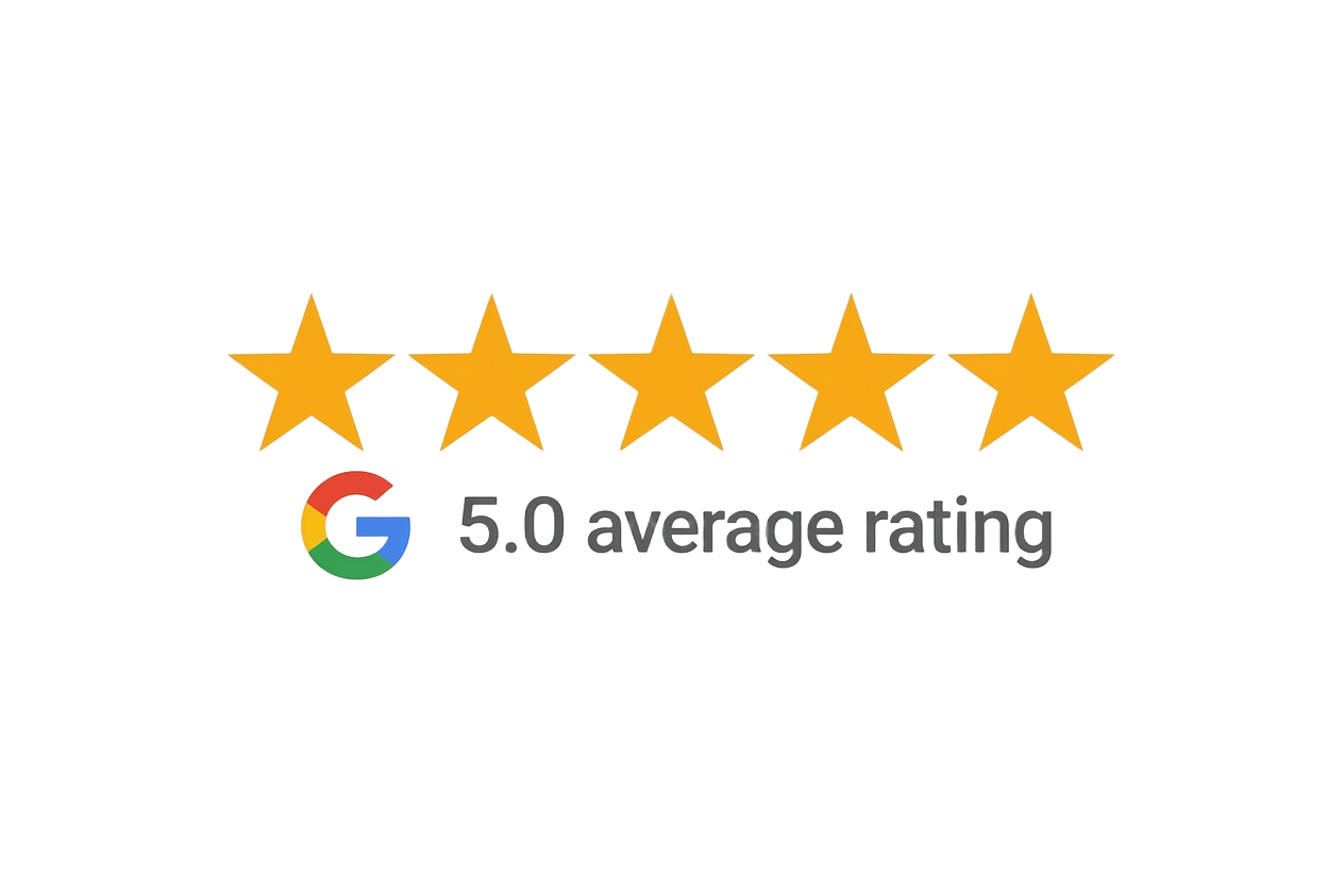 Google 5.0 star average rating